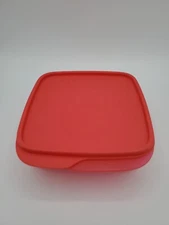 Tupperware Lunch-It Divided Container Meal Prep Translucent Red with Lid 550 ml