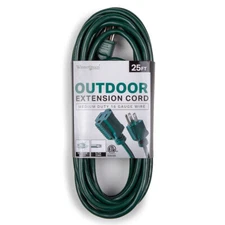 Outdoor Extension Cords Green Wire SJTW Holiday Lighting Power 6/12/25/40/80 FT