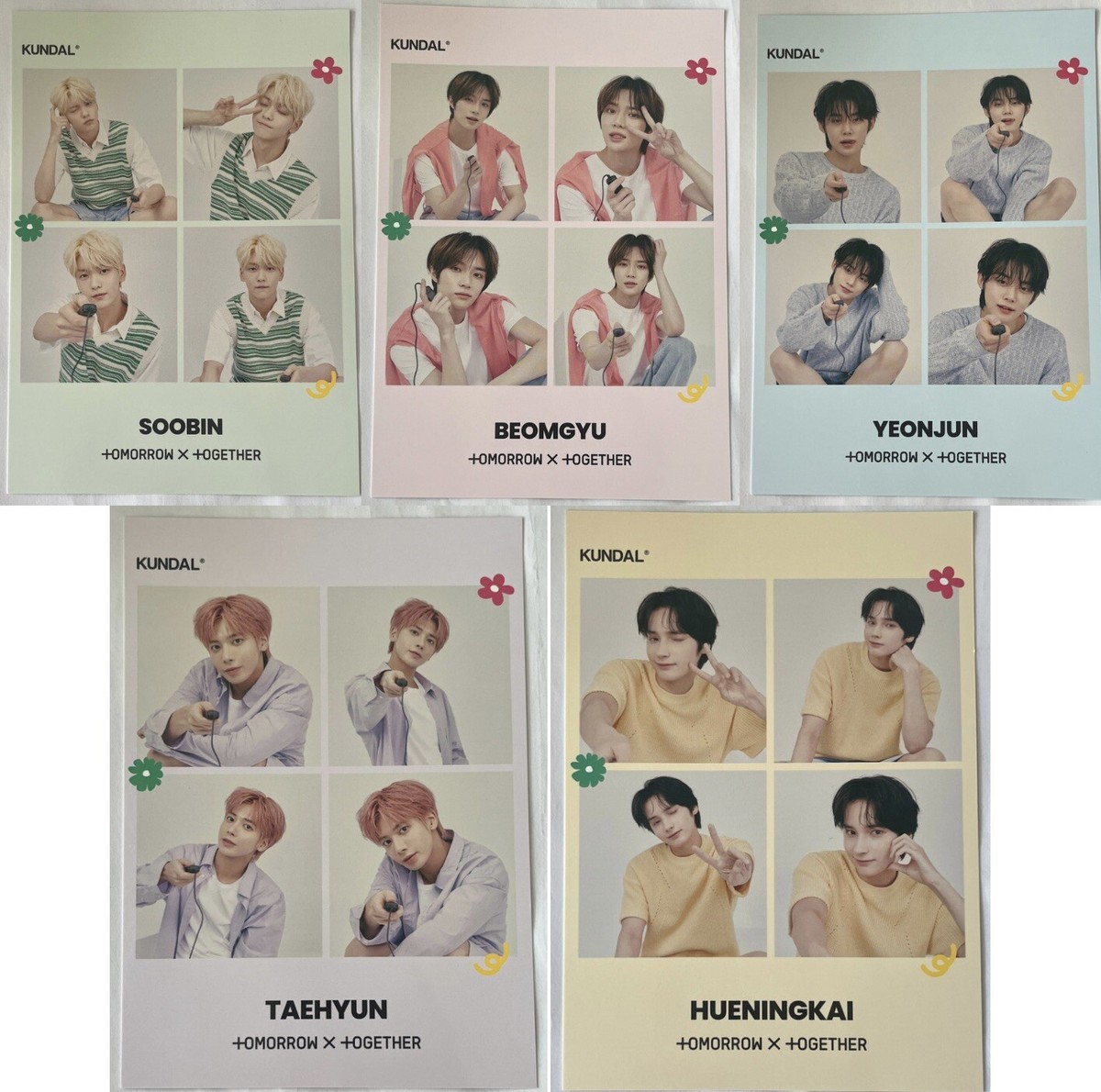 TOMORROW X TOGETHER - TXT 4カット フォト カード TXT TOMORROW X TOGETHER KUNDAL Official 4 CUT PHOTO