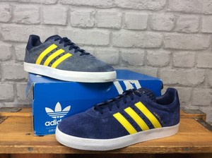 mens blue and yellow adidas trainers