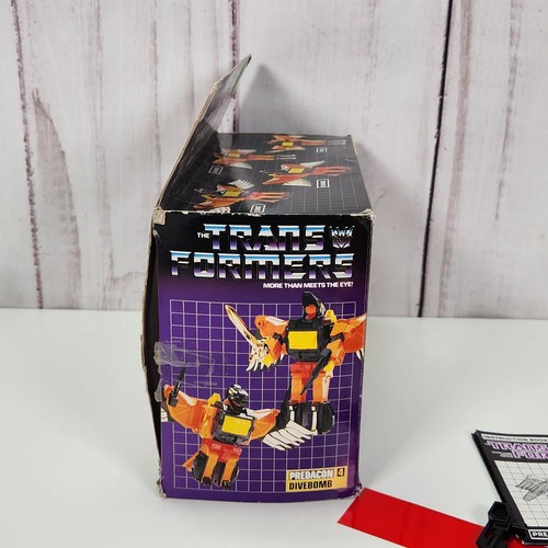 Divebomb 100% Complete with box 1986 G1 Transformers Figure PREDAKING !! - Picture 11 of 14
