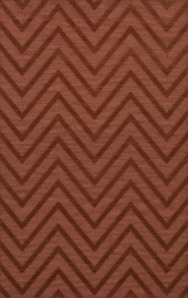 Pink Transitional Hand Hooked Stripes Chevrons Zig Zags Area Rug Striped DV4 - Image 2 of 2