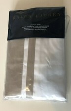 One RALPH LAUREN Euro Sham Bowery Vintage Silver New 26" x 26"