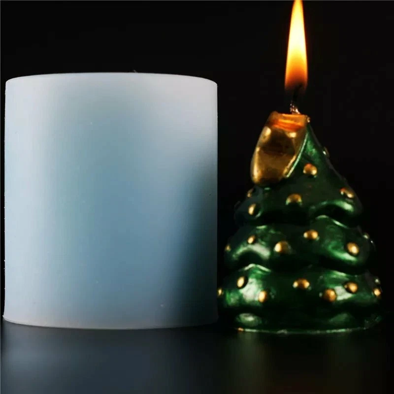 Moule Silicone Sapin Noël 3D Boules étoile pour Bougie Pâte Polymère Fimo Plâtre - Photo 3/4