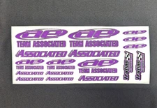 TEAM ASSOCIATED R/C STICKER SHEET - PURPLE