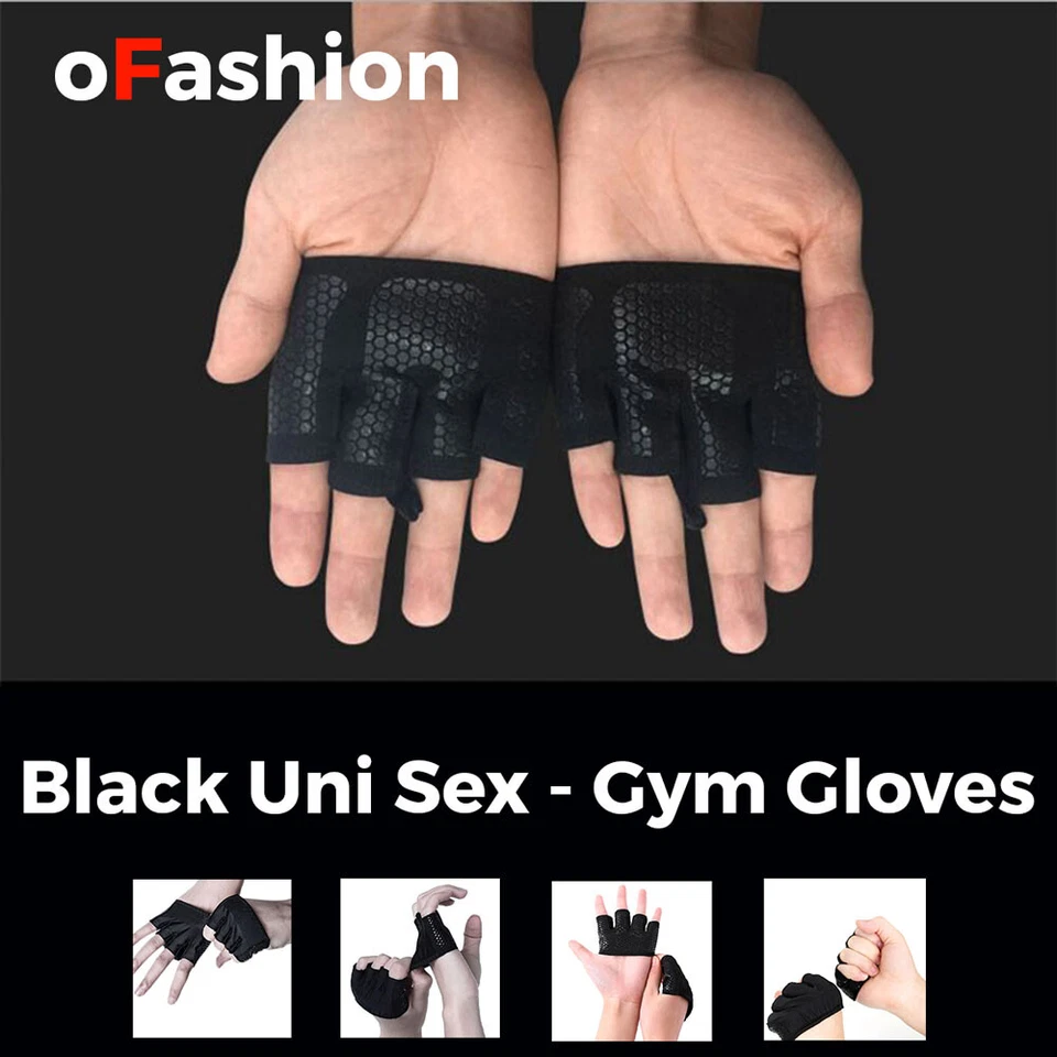 Gym Gloves Weight Lifting Fitness Bodybuilding Strength Training Women Men Pink - image 4 of 4