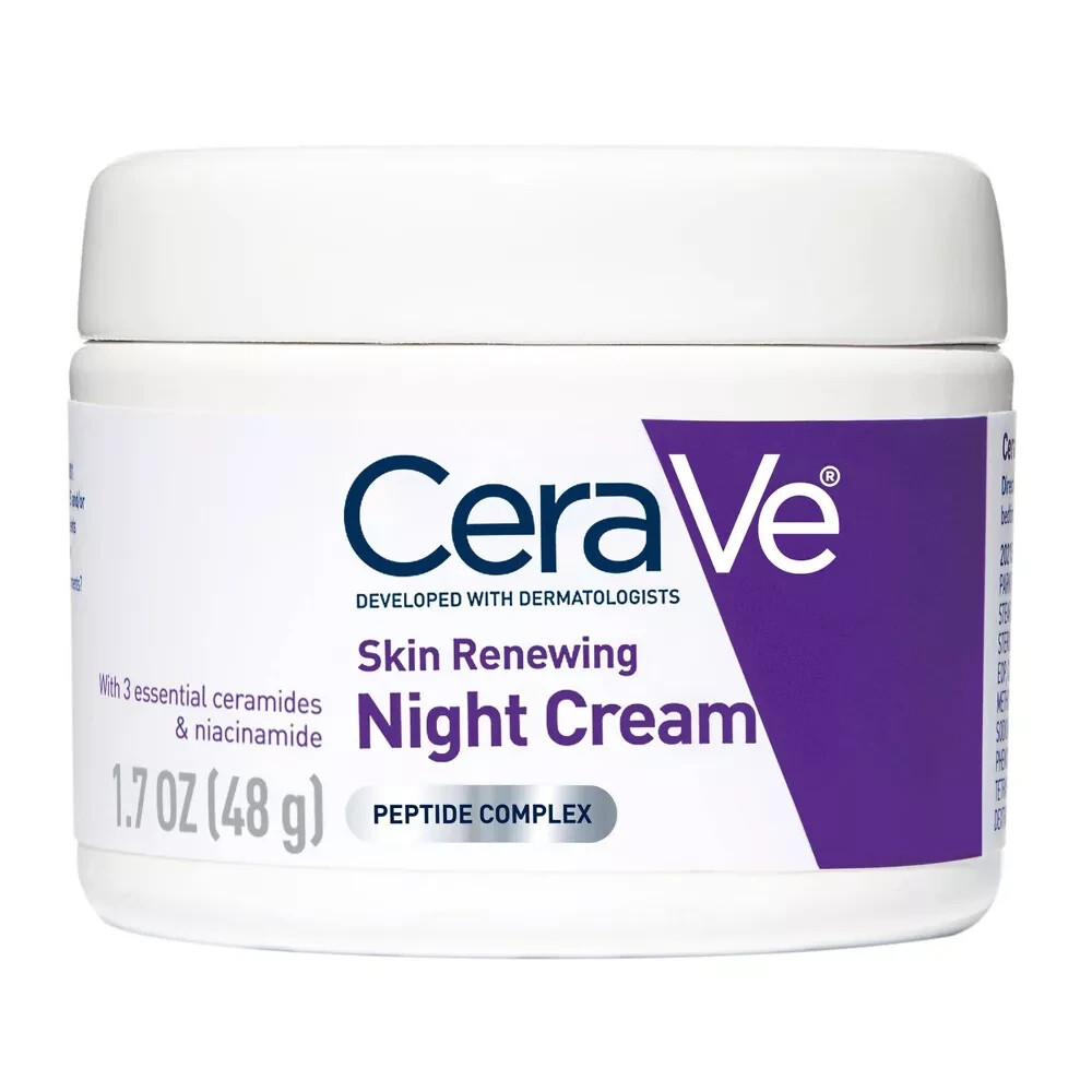 CeraVe Skin Renewing Face Night Cream w/Peptide Complex & Hyaluronic Acid, 1.7oz