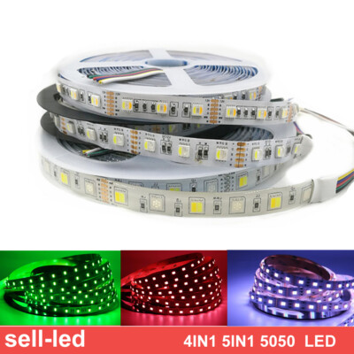 4in1 5in1 RGB+CCT LED Strip 5050 60led/m 5 Colors in 1 chip CW+RGB+WW RGBW RGBWW