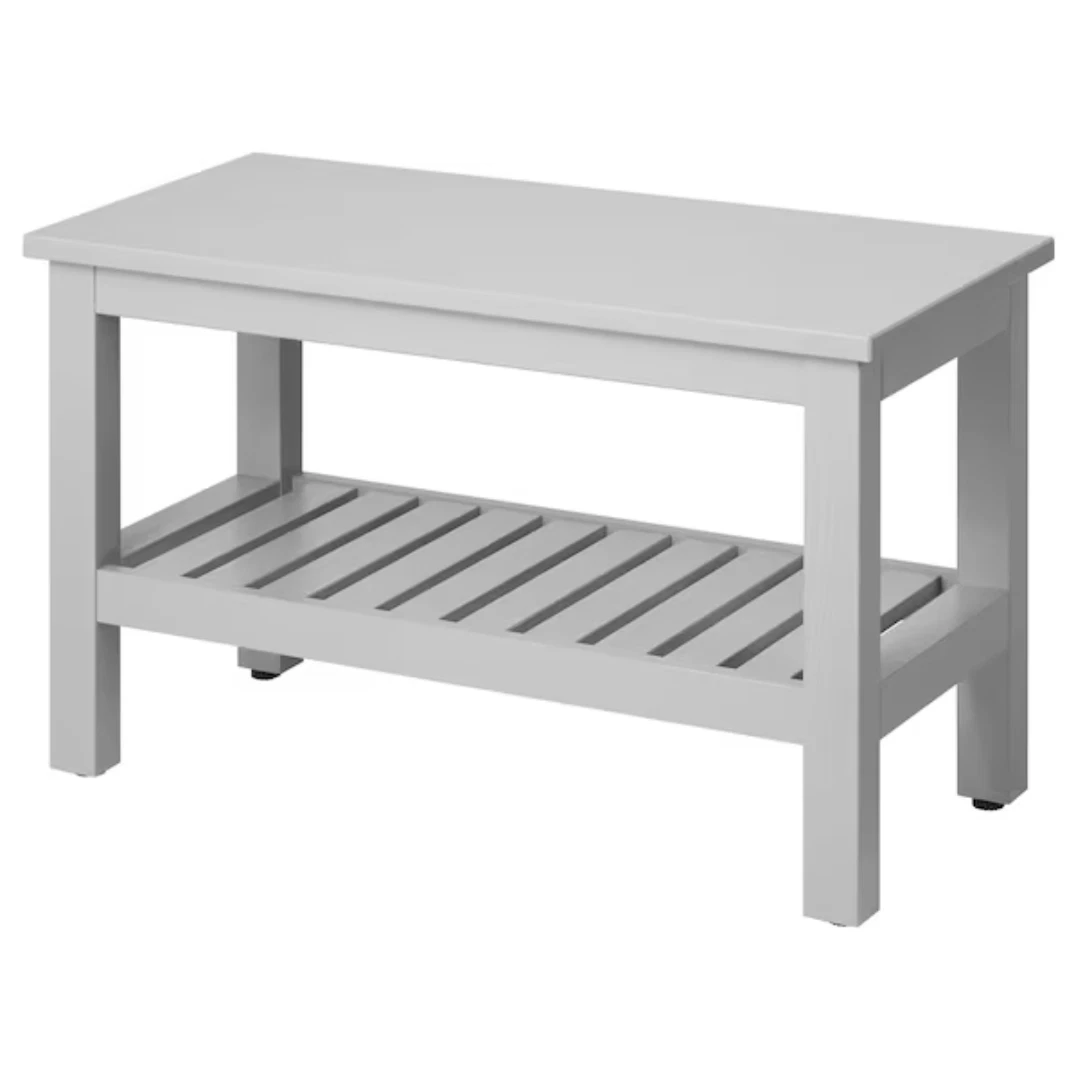Ikea HEMNES Bench For Home Office 2 Shelf Storage Bench Solid