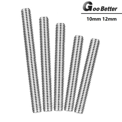 M10 M12 A2 Stainless Steel Threaded Bar - 10mm 12mm Rod Studding Allthread Stud