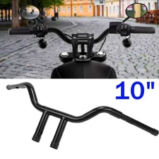 Fat 1-1/4" Chrome 10" Rise Pullback T-Bars Handlebars Fit For Harley Motorcycle