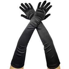 Women's Long Satin Elbow Gloves Stretchy Opera Gloves for Evening Party Dance