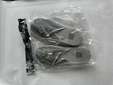 New Women's Chinese Mesh Slipper Floral Embroidered Comfort  Slipper Gray 36-39