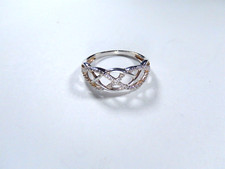  VINTAGE  Infinity Weave Solid Sterling Silver Band Ring Size 9