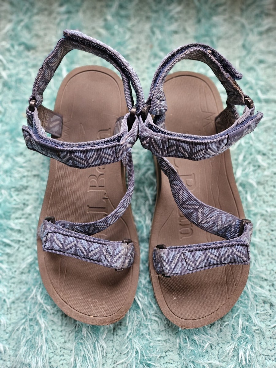 Bean Katahdin 4-Point Strap Hiking Sandals Mens Size Blue #508563