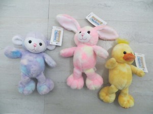 TOYS R US TRU ANIMAL ALLEY 8" PLUSH RABBIT CHICK LAMB SET OF 3 EASTER