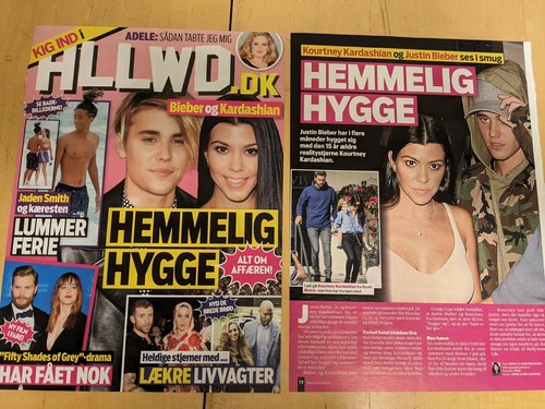 KOURTNEY KARDASHIAN & JUSTIN BIEBER - JADEN SMITH Danish Clippings Articles O267 - 第 1/2 張圖片