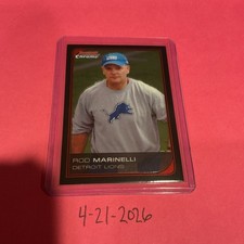 2006 ROD MARINELLI BOWMAN CHROME NFL COACH CARD #165 DETROIT LIONS COWBOYS