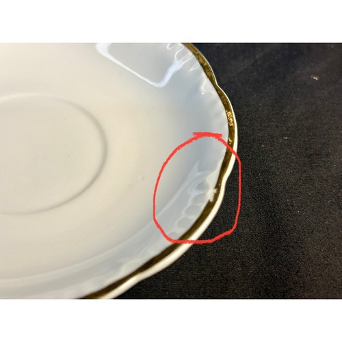 Vintage Gold Castle Chickusa White Scalloped Gold Edge Plate - Picture 4 of 4
