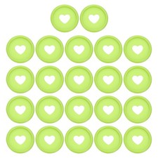 24mm Plastic Book Binding Discs, 22 Pack Expansion Discs Heart, Avocado Green