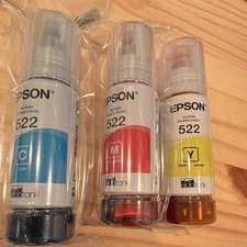 Epson 522 EcoTank Ink Bottles Cyan Magenta Yellow for ET-2400 ET-2720 ET-2960