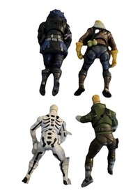 Fortnite Game 4 Action Figures Raven, Raptor,Skull Trooper & Jonesy 4 Inches