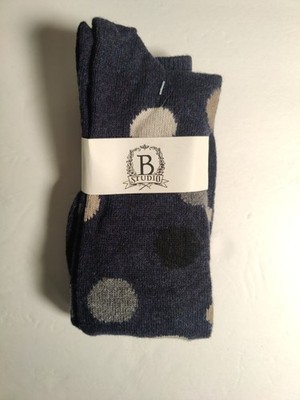 b studio -women's socks - blue- Cashmere Blend - Made in USA **H3**