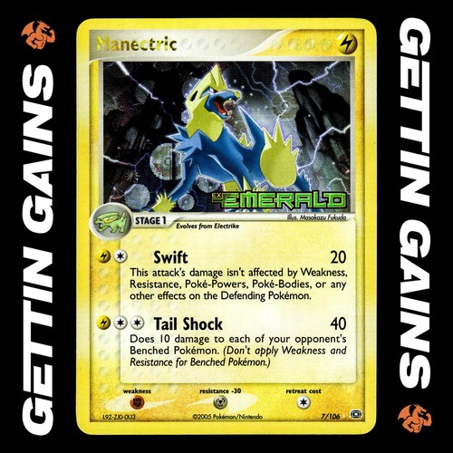 Manectric - 7/106 - Reverse Holo - Emerald - Pokemon Card - LP