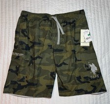 New U.S. Polo Assn Mens Large Camouflage Swim Trunks Shorts NWT 42