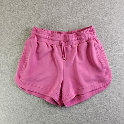 Varley Shorts Womens M Pink Ibis Rose Ollie High Rise 3.5 Double Soft Lounge