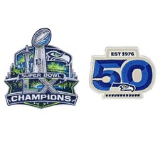 Super Bowl 60 Patches Seahawks Embroidery iron on Patch 2 PC 2