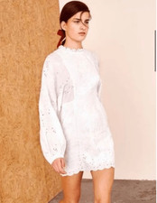 Ulla Johnson Eva Eyelet Mini Dress Size 6