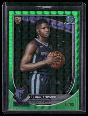 2025-26 Bowman #BCV-11 Cedric Coward Chrome Green Geometric #/99