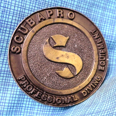 Scubapro Professional Diving Equipment Promo Belt Buckle Vtg 70s Lewis   .BLT217