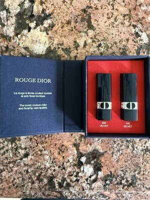DIOR Travel Size Lipstick Gift Set NEW Red Nude