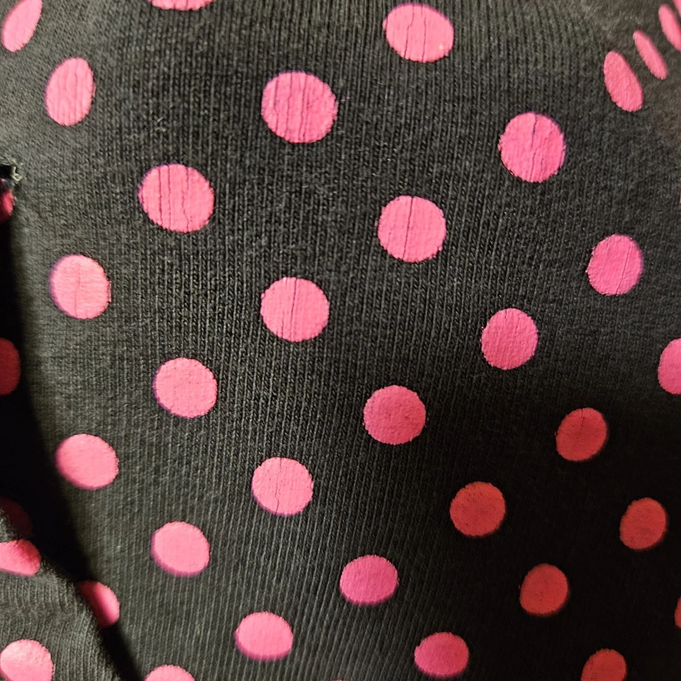 Abbey Dawn розовый и черный горошек молнии толстовка с капюшоном средний девочек 8/10 Y2K торговый центр - Изображение 4 из 4