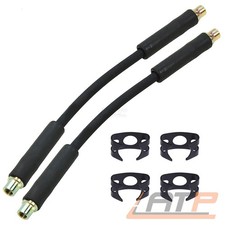 2x BREMSLEITUNG BREMSSCHLAUCH BREMSSCHLÄUCHE +HALTEFEDER VORNE FÜR AUDI A4 B5 8D