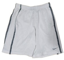 Vintage Nike Mens Athletic Basketball Shorts White Medium Swoosh