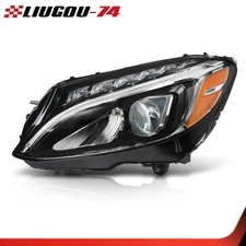 Fit For 2015-2018 Mercedes-Benz C300 W205 C-Class LED Headlight Left Driver Side