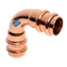 Mueller RP02734 ACR Press Copper 90 Elbow, 1.08 x 7/8 OD (P x P) Long Radius