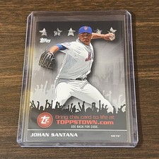 2009 Topps - Toppstown Redemption Code Cards Johan Santana #TTT6 Mets (B)