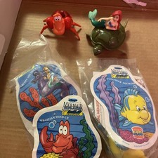 Disney's The Little Mermaid "Complete 4 Toy Set" NIP Burger King 1993
