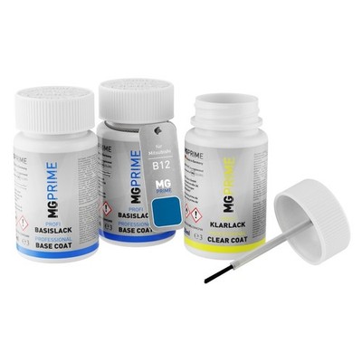Autolack Lackstift Set für Mitsubishi B12 Bright Blue Pearl Flash Blue Pearl
