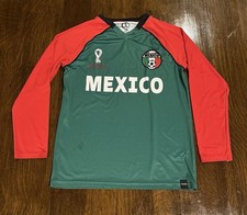 Mexico World Cup Jersey 2022 Qatar Men’s M Long Sleeve Green Futbol Soccer