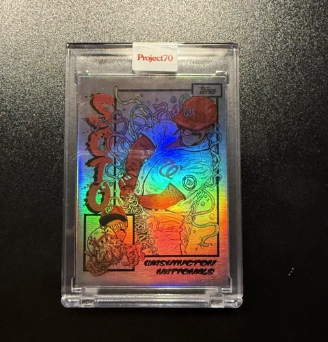 Juan Soto Topps Project 70 Card 646 by Distortedd  LE RAINBOW FOIL #67/70