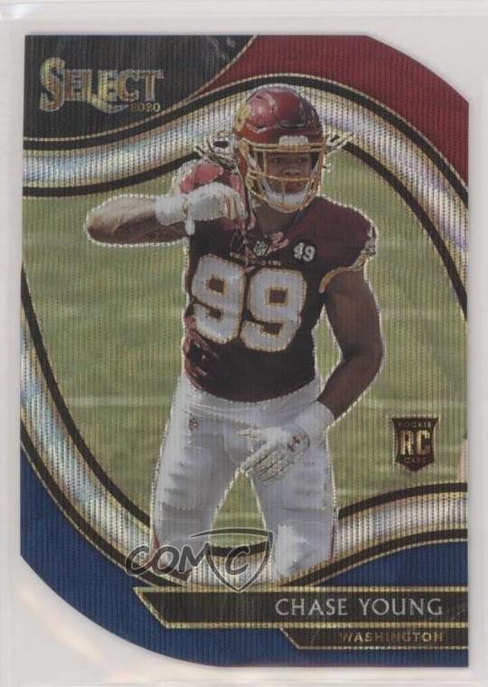 2020 Panini Select Field Level Tri-Color Prizm Die-Cut Chase Young Rookie RC 4f5