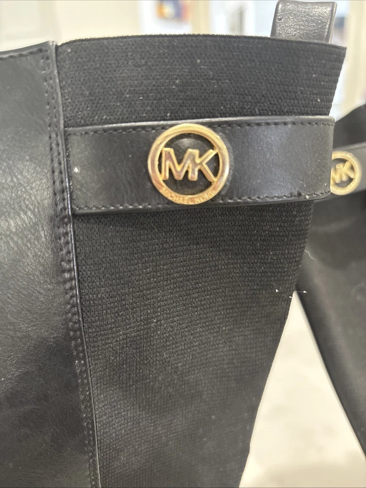 Botas juveniles Michael Kors MK negras talla 3 EE. UU. elegantes y elegantes Foto 4 de 4