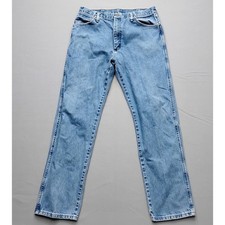 Wrangler Cowboy Cut Original Fit Jeans 36x34 Blue Denim 13MWZ Mens Straight