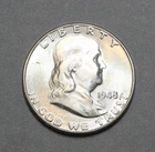 1948-D 50C Franklin Silver Half Dollar Gem Bu