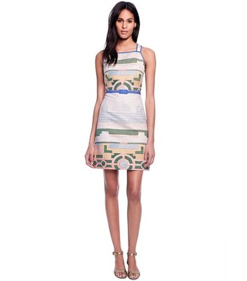 Tory Burch Emilia Dress RARE Garden Party 10 Nwt $450 Mini Small Flaw